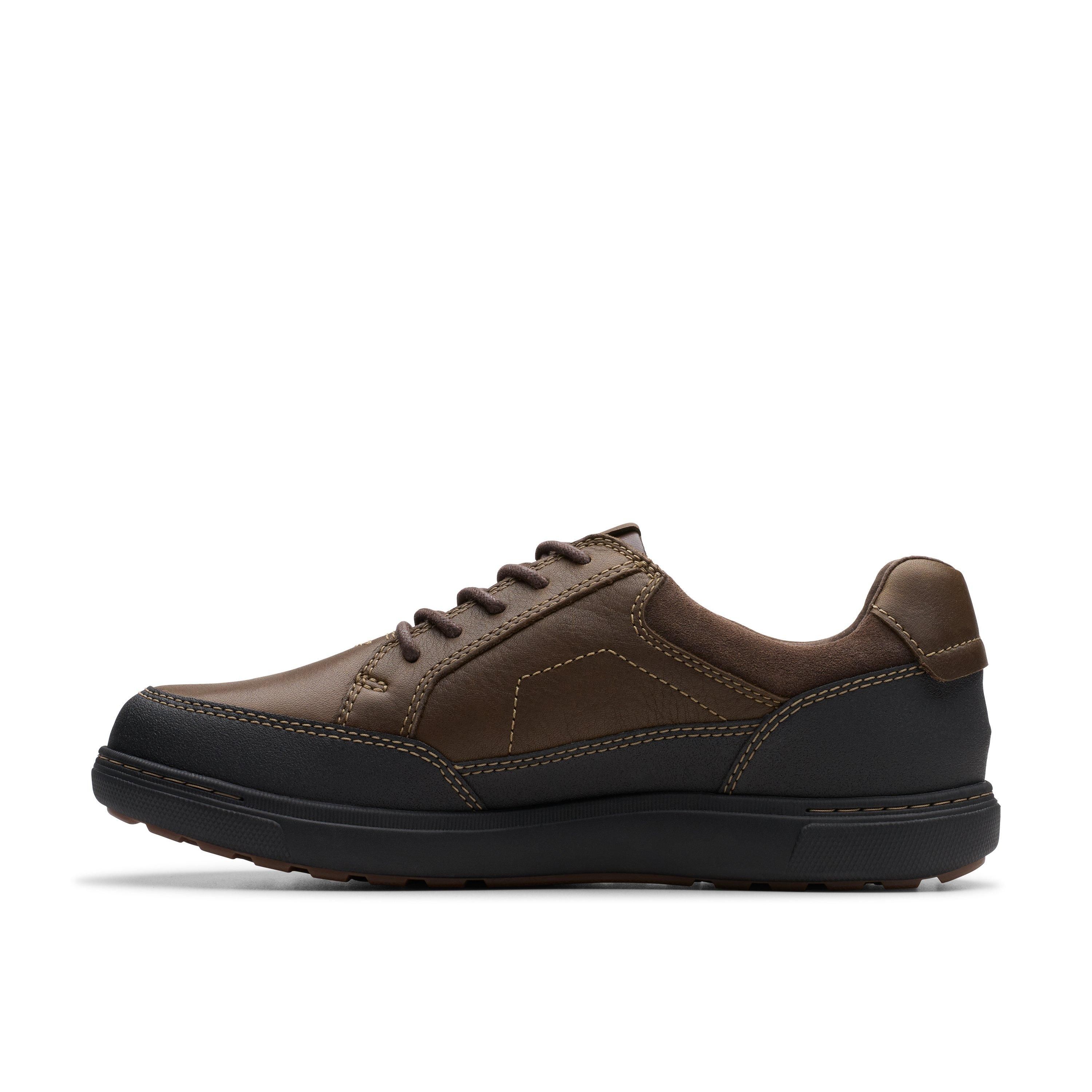 Clarks Mapstone Lo GORE-TEX Dark Brown Leather Trainers