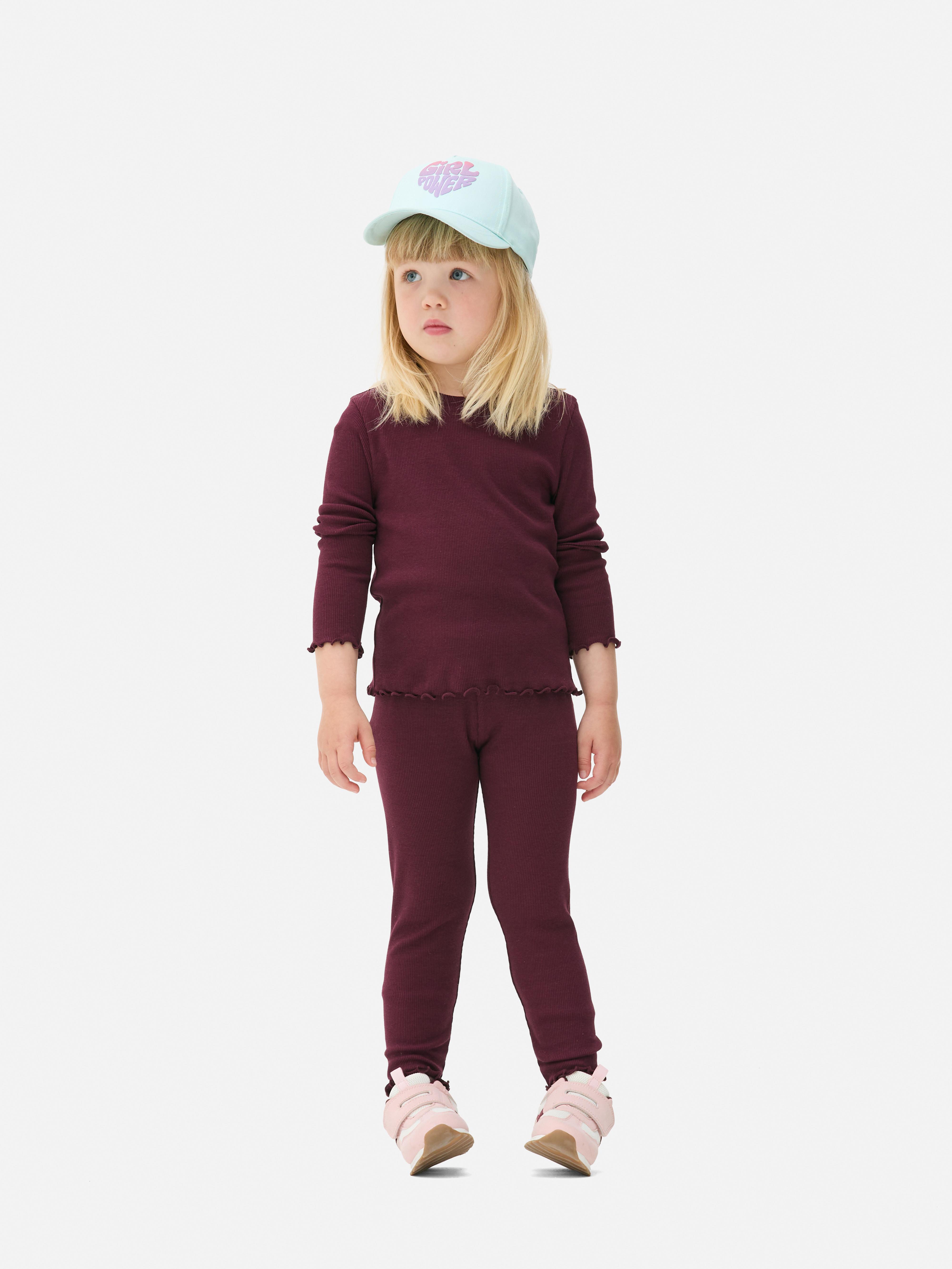 1.5-8yrs | Ribbed Lettuce Trim T-Shirt