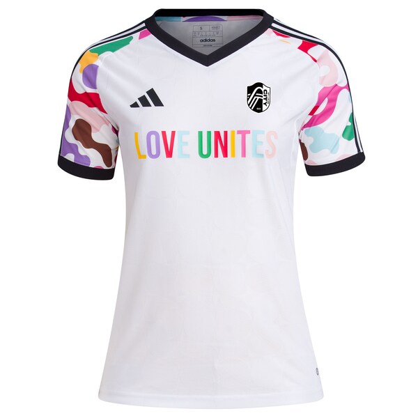 St. Louis City SC adidas Women's 2024 Pride Pre-Match Top - White