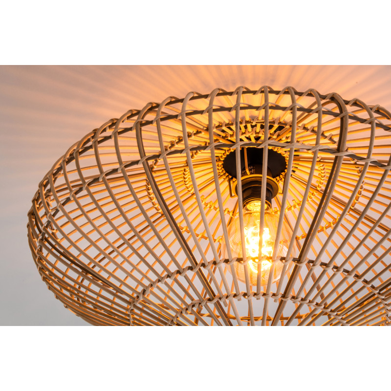 Plafonnier Magali bois clair Ø 56 cm E27 40 W LUCIDE