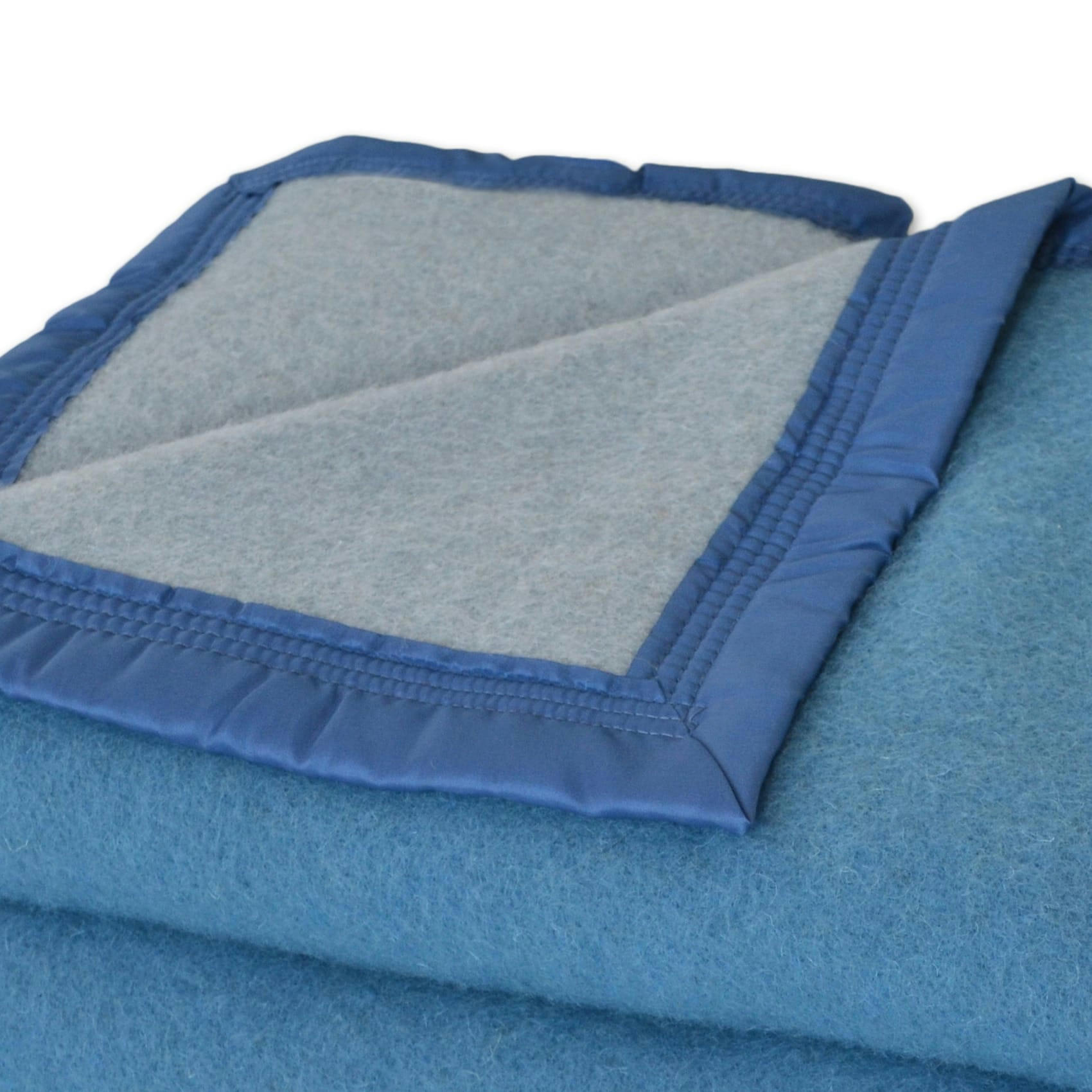 VOLTA500 - Couverture en 100% pure laine vierge 500g/m² bleu 220x240 cm