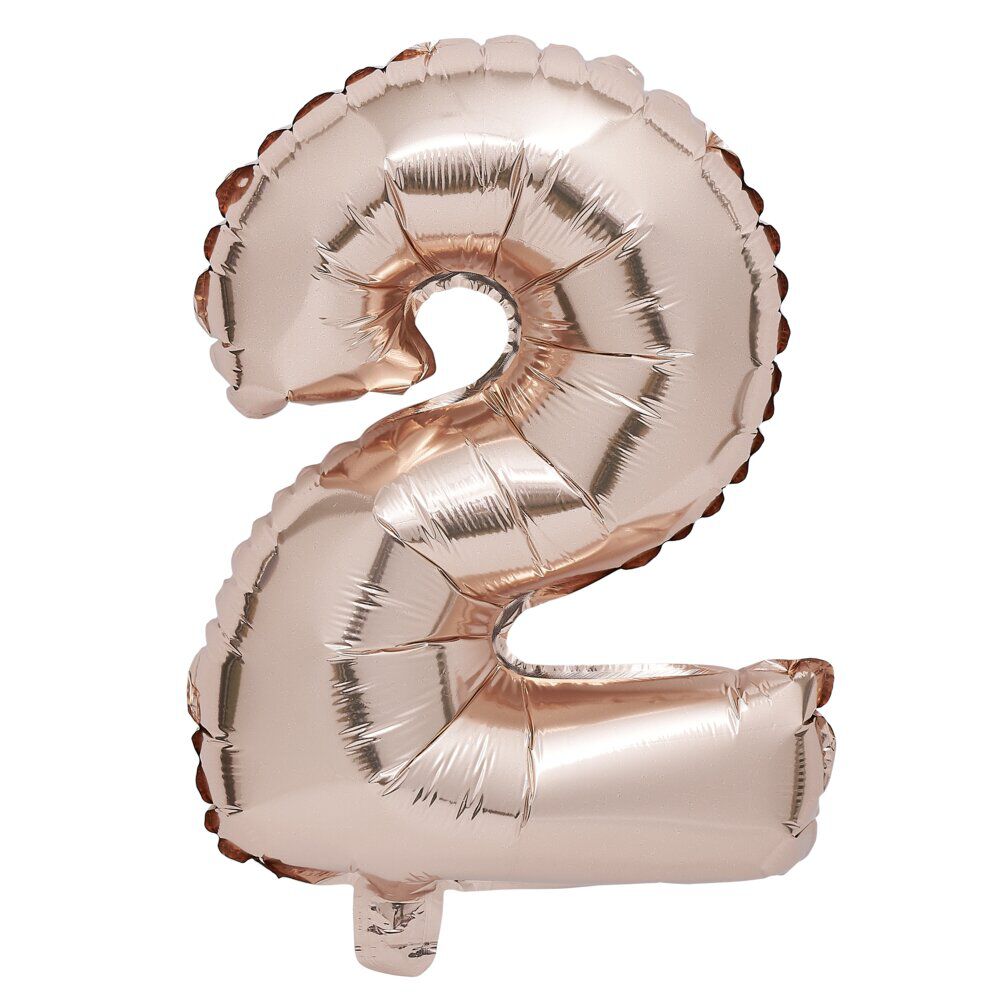 Ballon chiffre 2 rose gold 33cm