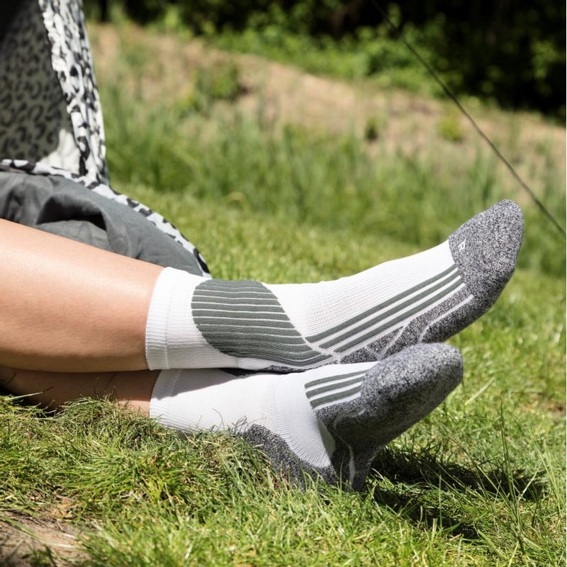 Coolmax sportsokken 43/46 - wit/grijs - 2 paar