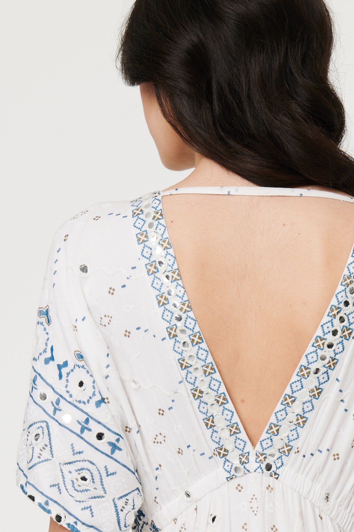 Izabel London Embellished Border Print Maxi Dress