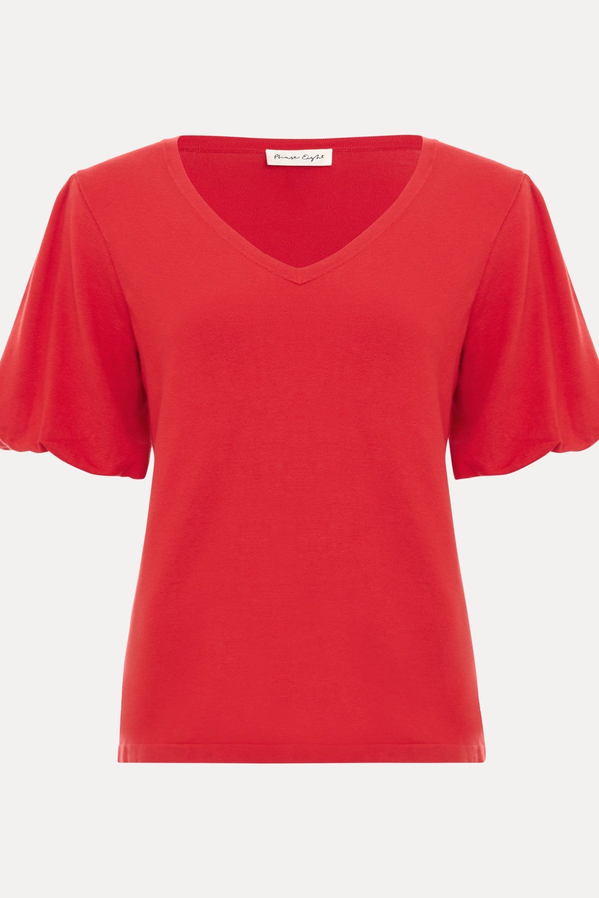 Phase Eight V Neck Puff Sleeve Knit Top