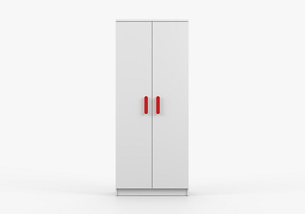 Armoire Nyssa 80 cm - Couleur Rouge