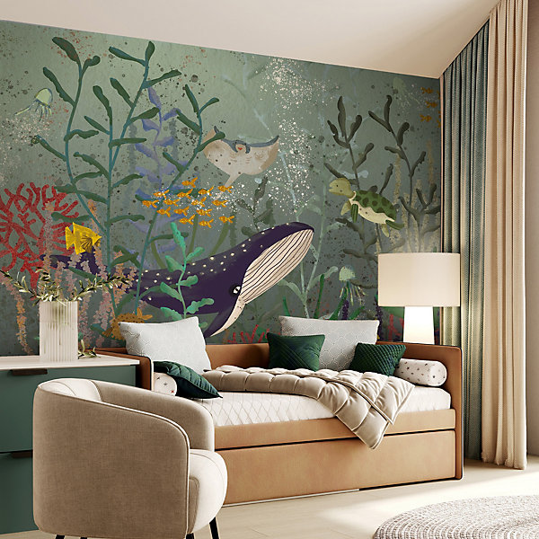 Papier peint panoramique Under The Sea 300 x 280cm Multicolore