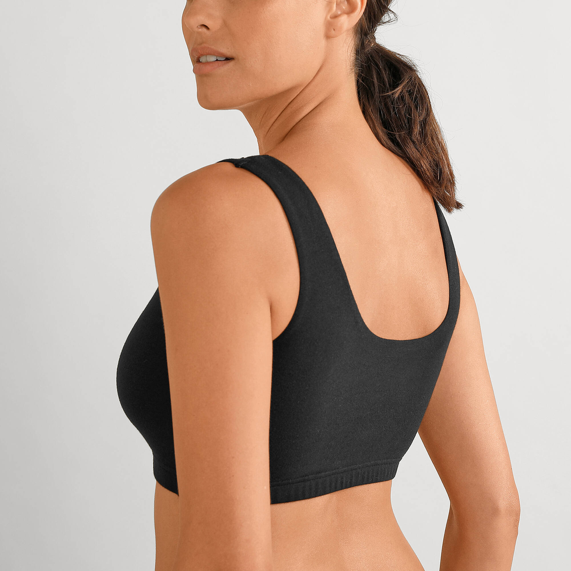Brassière confort coton stretch doublé sans armatures - lot de 2