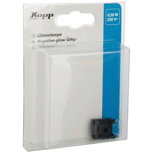 Glimmlampe, 0,16W, 0,64mA, für beleuchtete Schalter, weiß