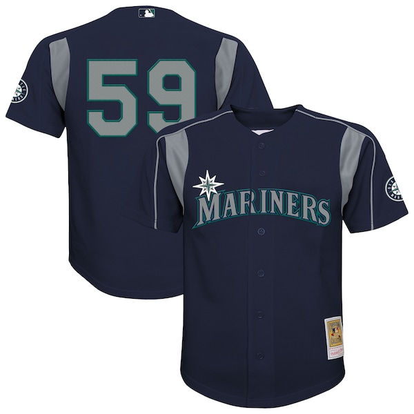 Felix Hernandez Seattle Mariners  Preschool Cooperstown Collection Batting Practice Jersey - Navy