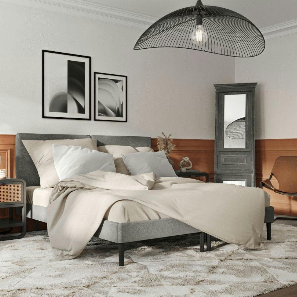 - Parure Beige 100% percale de coton ultra-douce 220x240