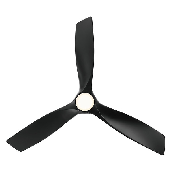 Zephyr Indoor and Outdoor 3-Blade Smart Ceiling Fan 62in with 3000K LED Light Kit and Remote Control with Wall Cradle