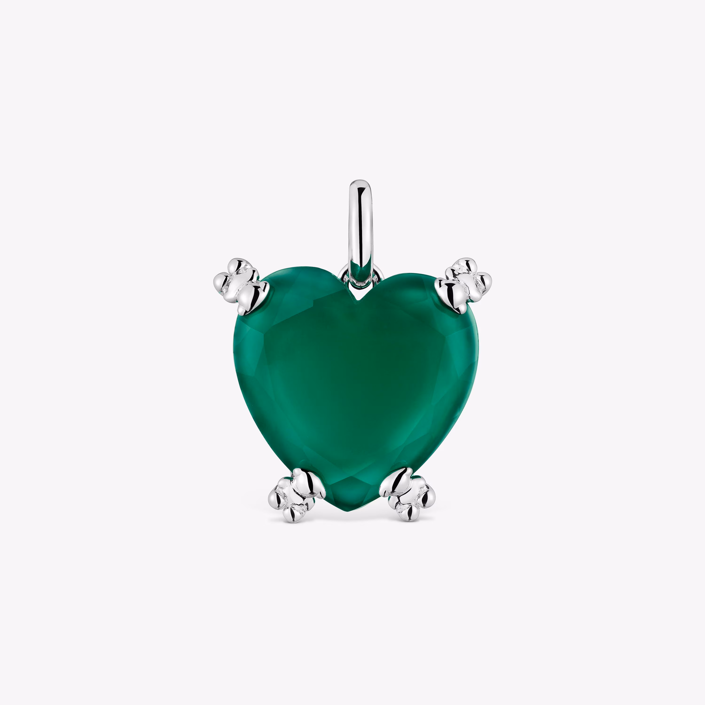 Colgante corazón de plata y calcedonia tratada Color Pills