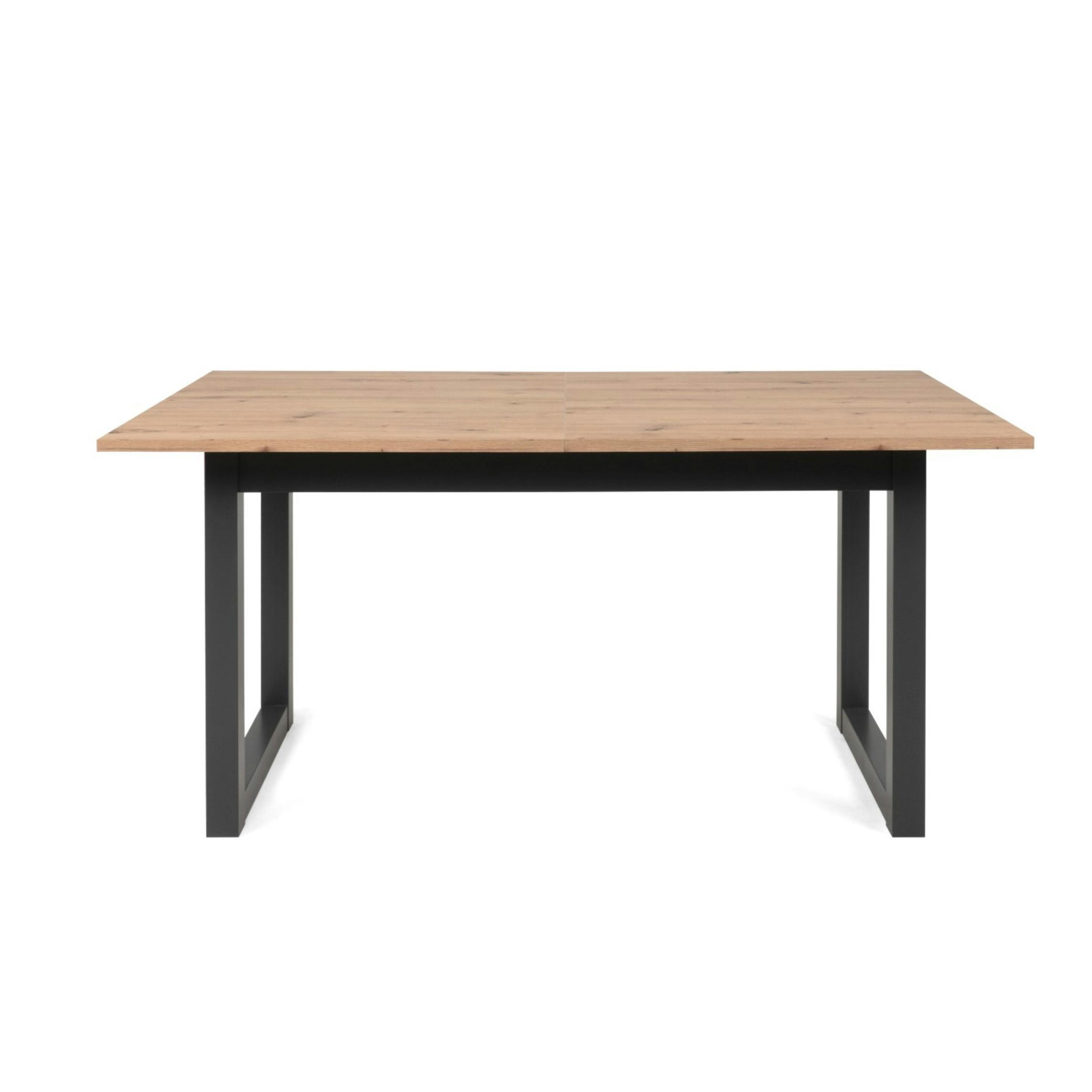 Table à manger extensible effet chêne 160-200 cm ALVA