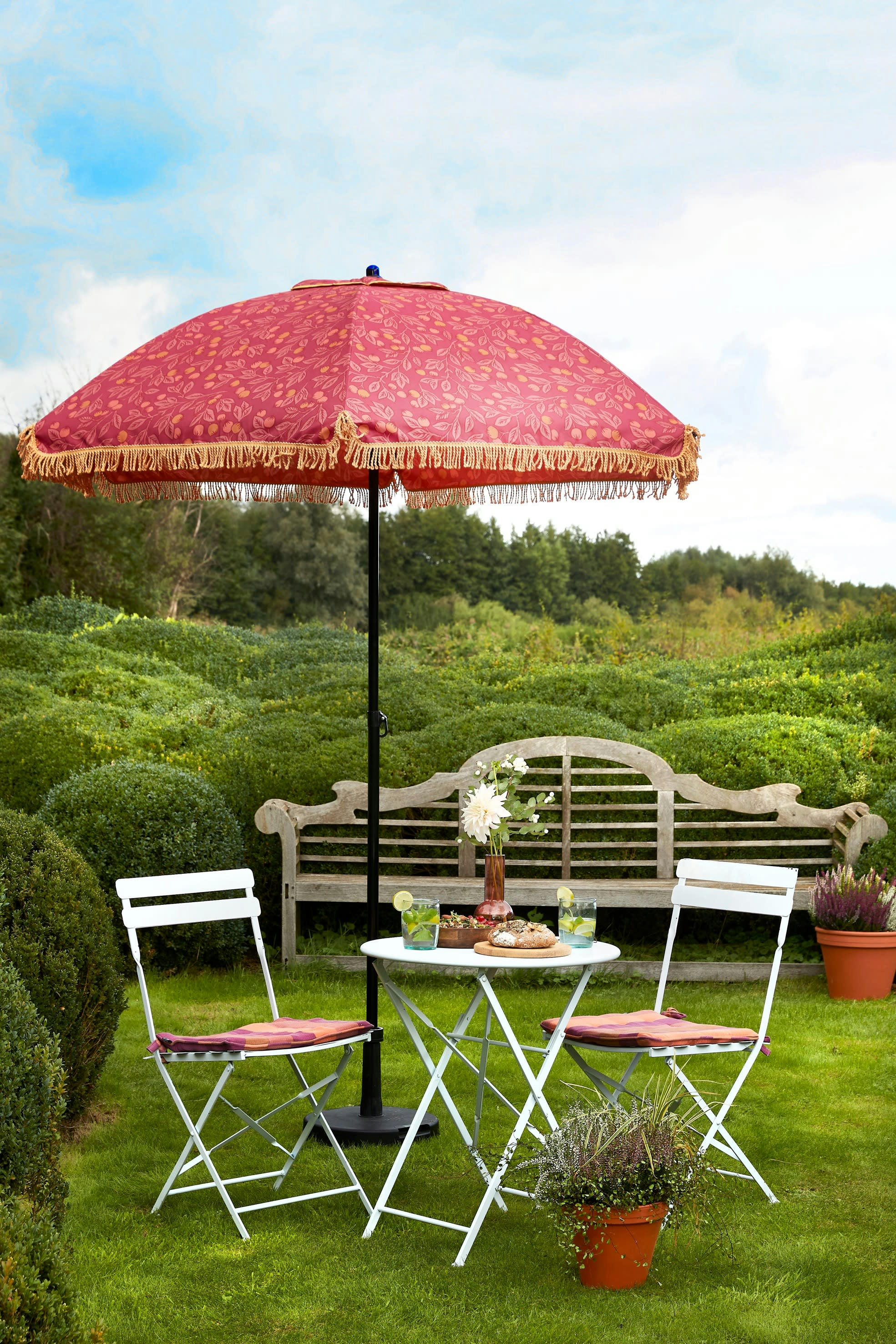 ELAN - Coussin de chaise d'exterieur violet 40x40