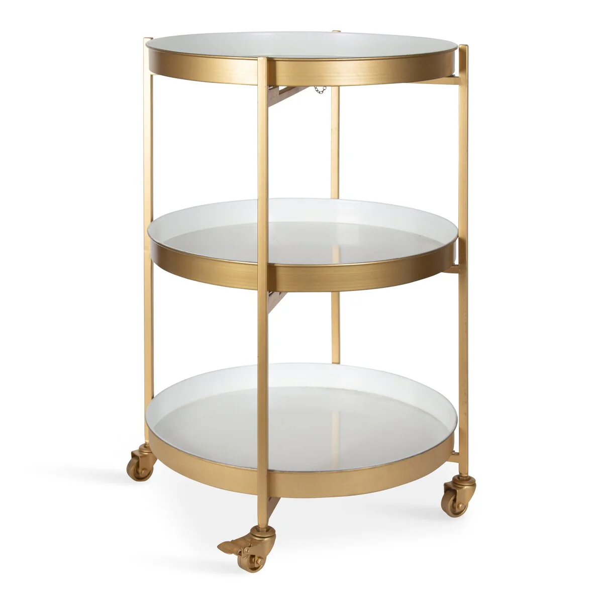 Kate and Laurel Celia Round Metal Bar Cart