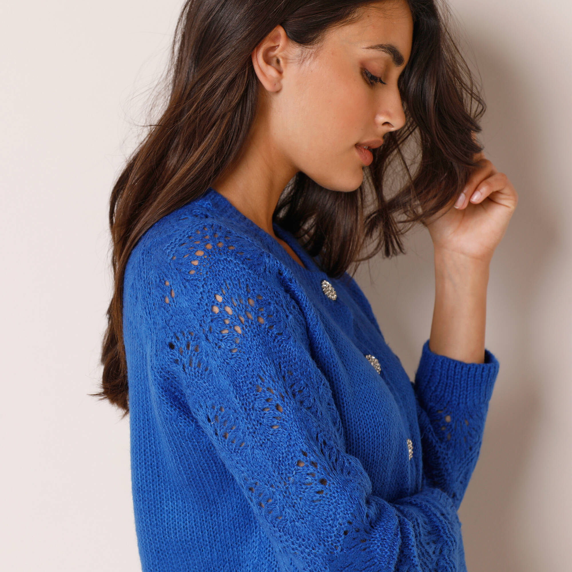 Cardigan boutons "bijoux"