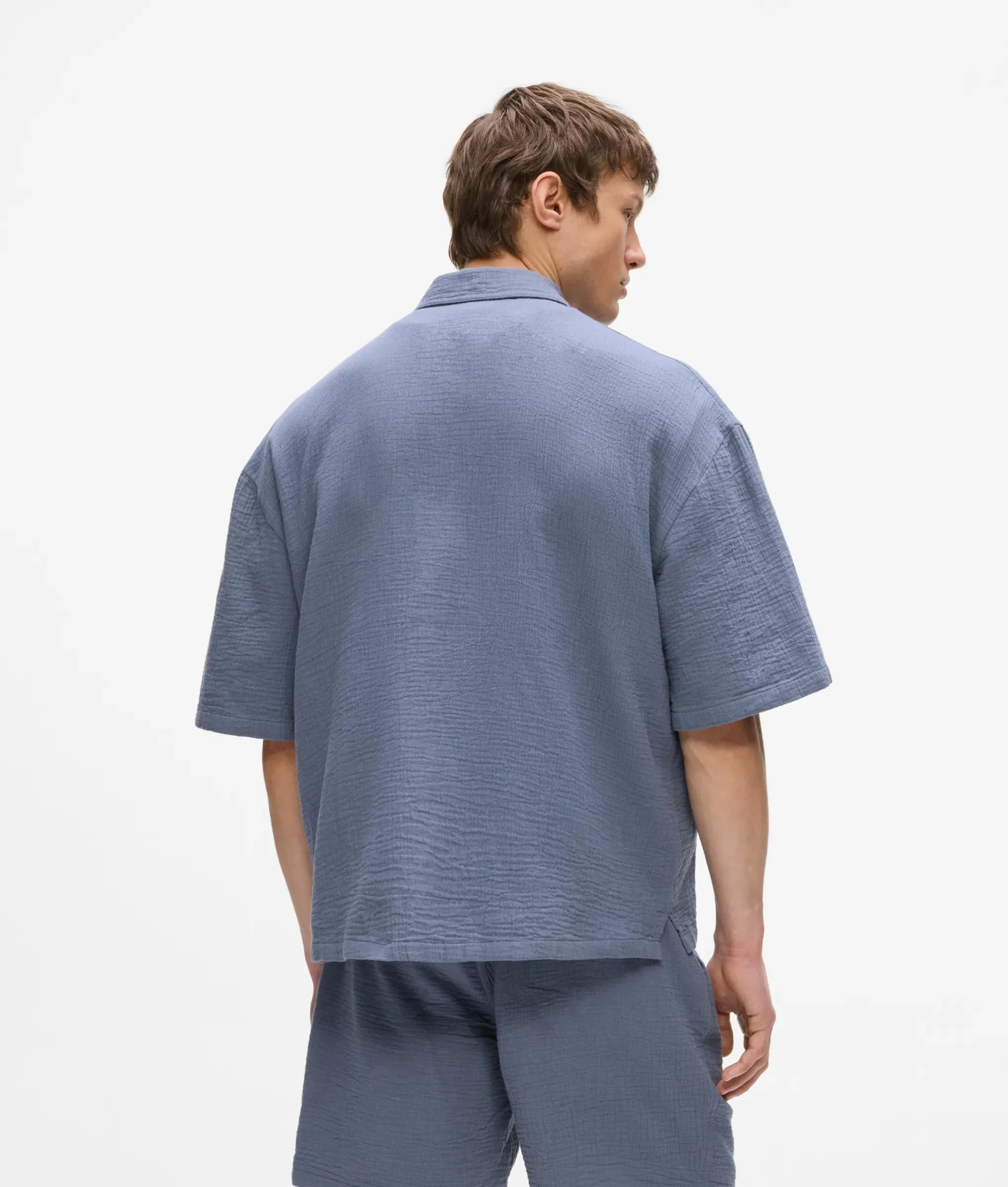 Chemise en coton froissé