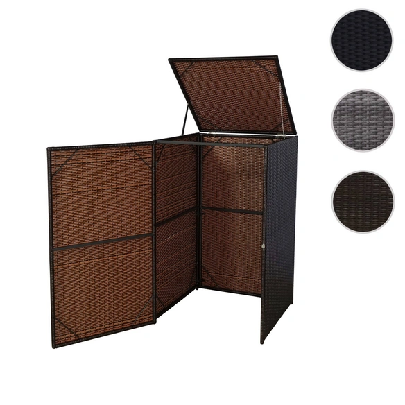 Mülltonnenverkleidung »MVG-E25«, BxHxT: 65 x 179 x 131 cm, Poly-Rattan, 120 L