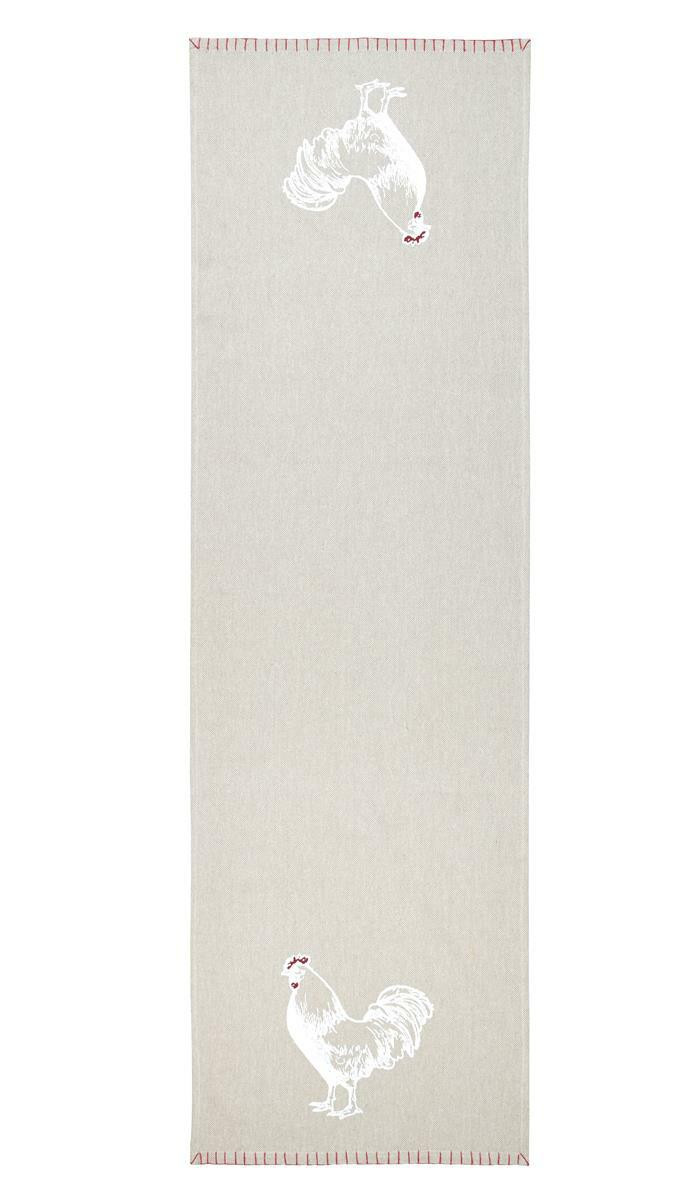 Bieżnik stołowy bawełna 45x150 cm rustykalny kogut