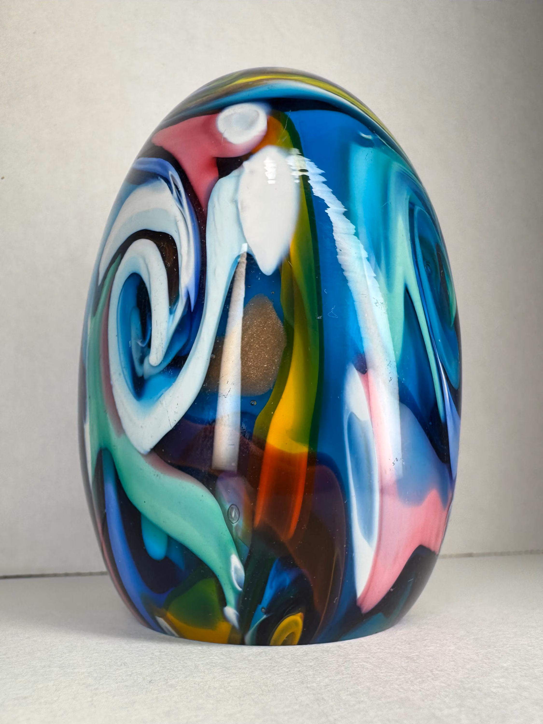 Murano Art Glass Vintage Fratelli Toso “Starry Night” Paperweight