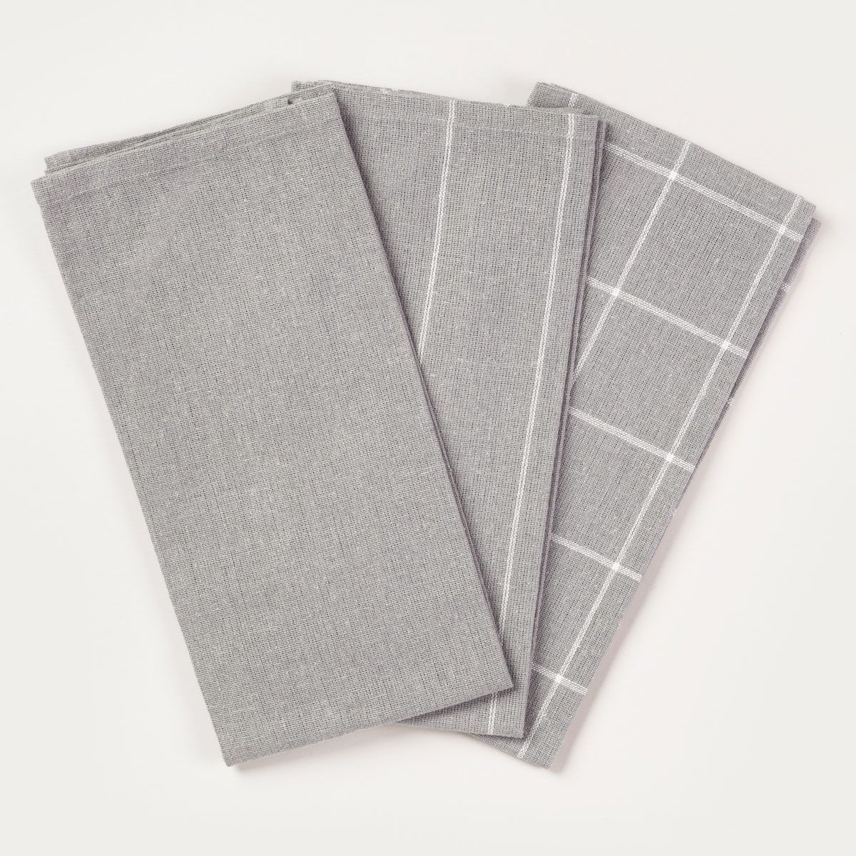 Zestaw ścierek kuchennych MORGAN szare, 3 szt. 3*45x65 cm