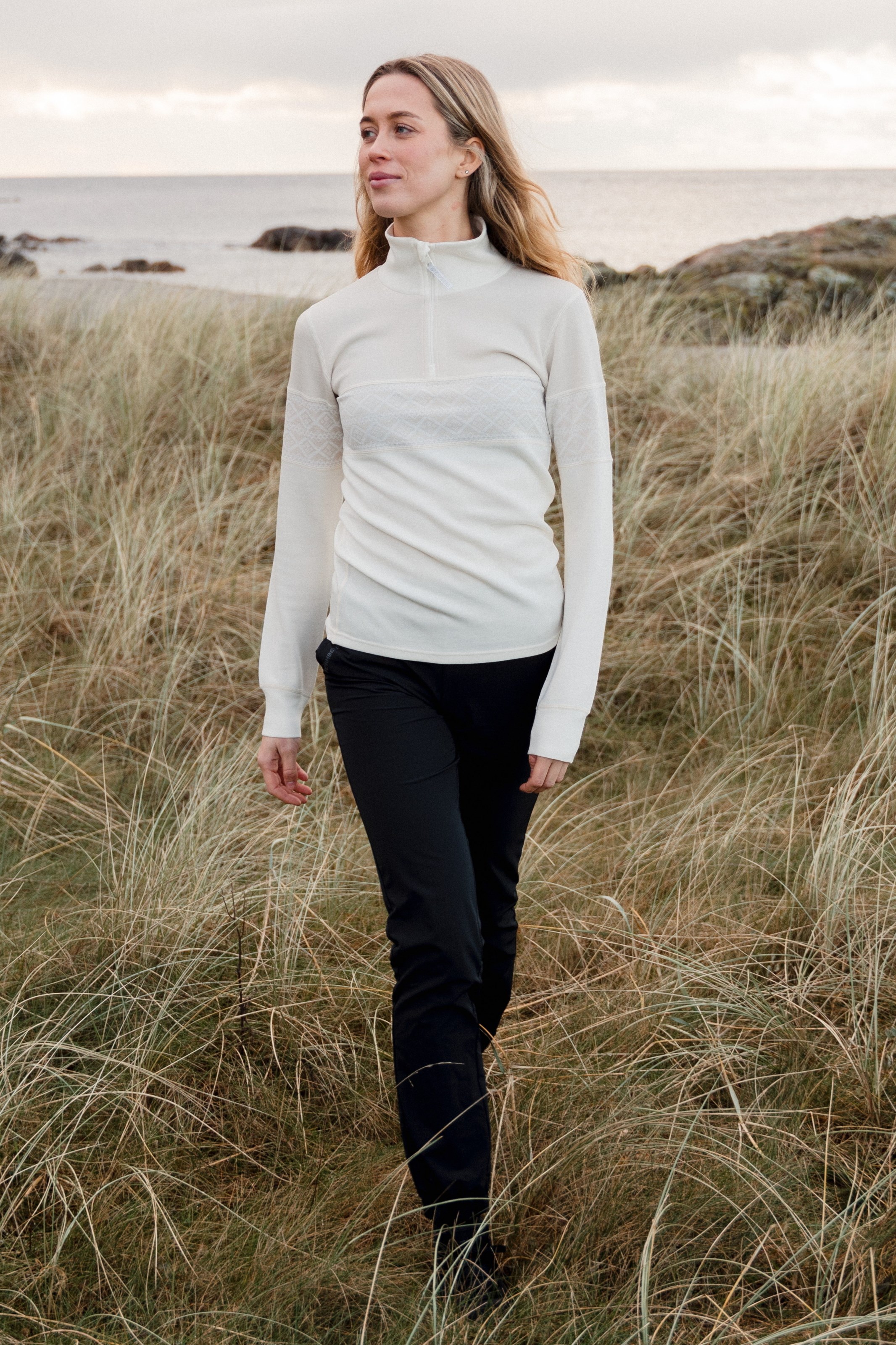 Hardanger 2-lags Half Zip ulltrøye