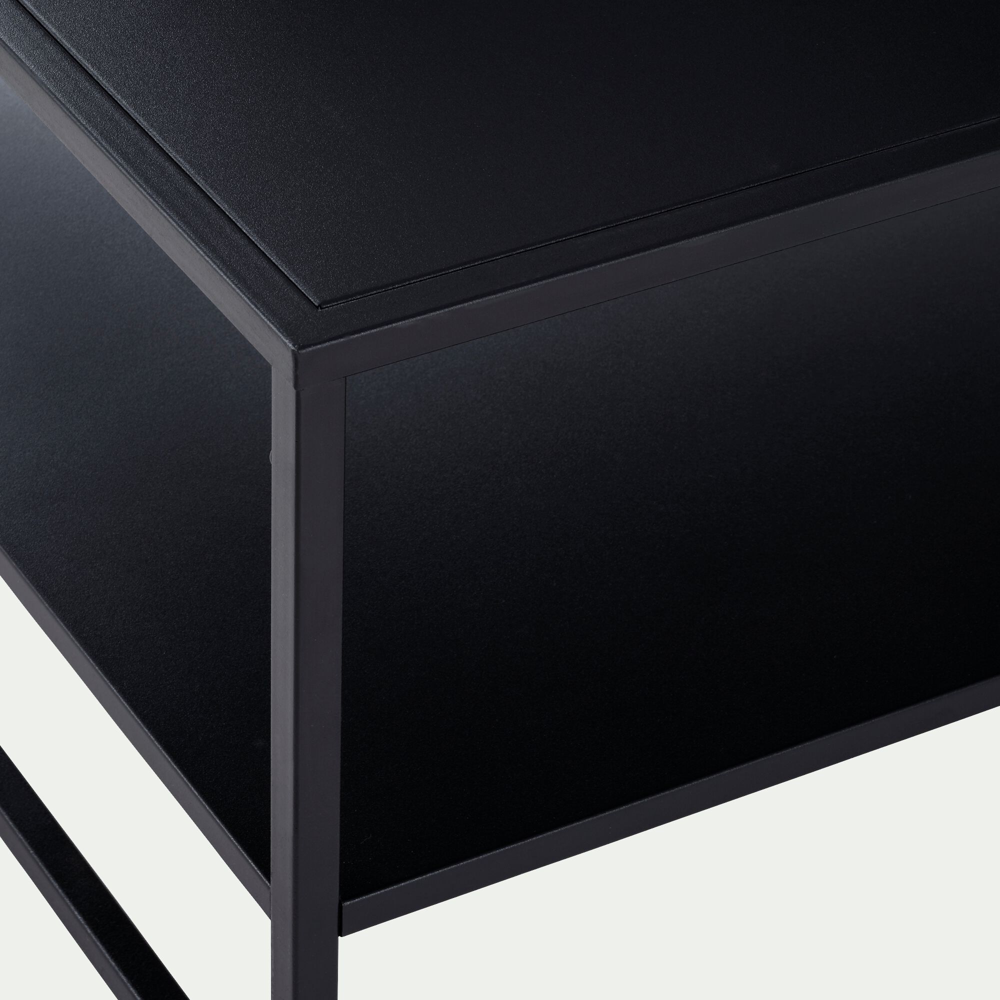 LEVANTE - Table basse rectangulaire en acier - noir