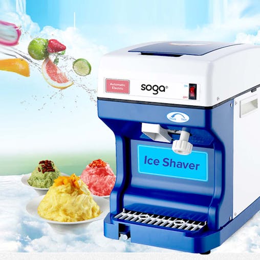 SOGA 2X Commercial Electric Stainless Steel Ice Crusher Slicer 120KG/h
