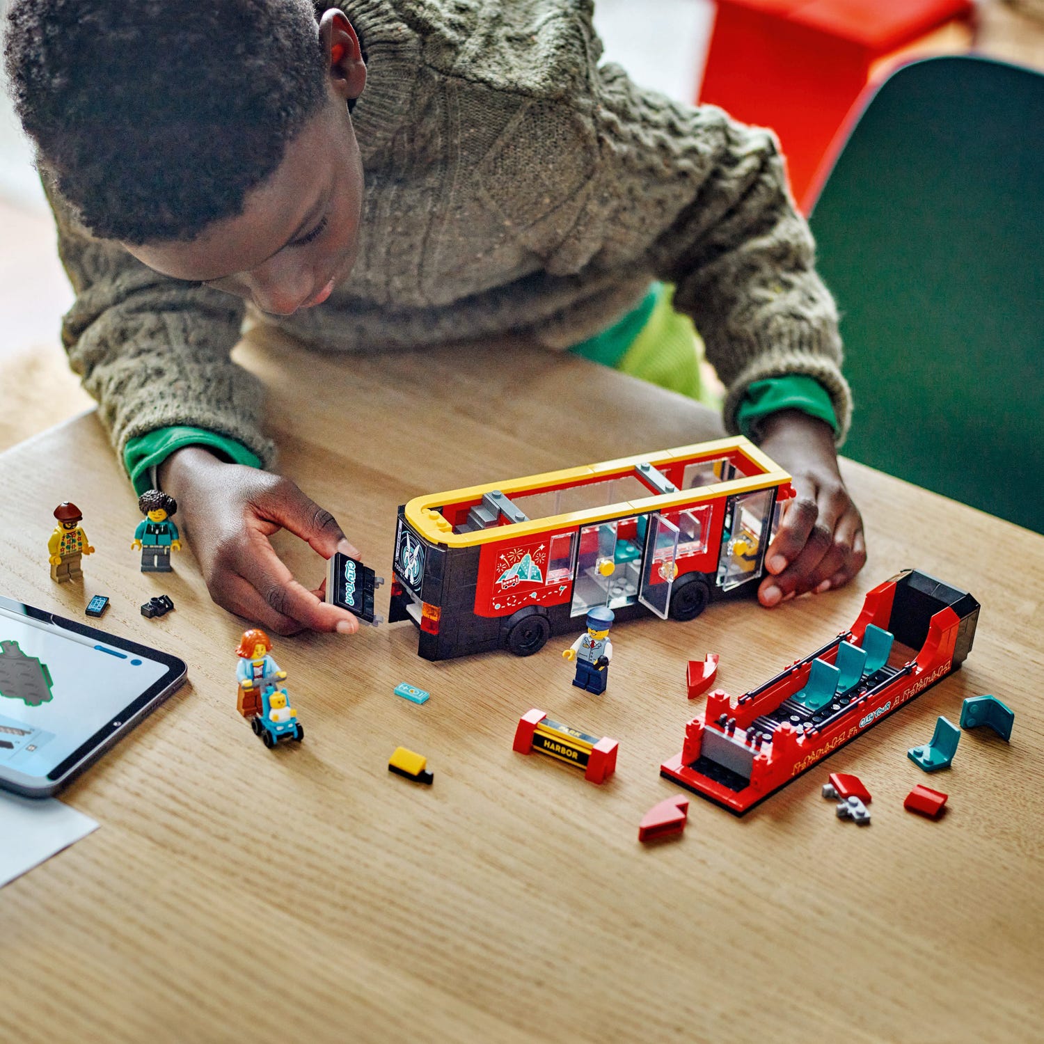 Autobus turistico rosso a due piani Lego City