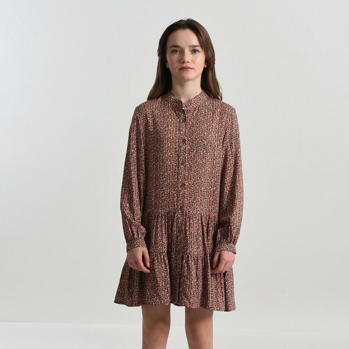 Robe manches longues imprimée