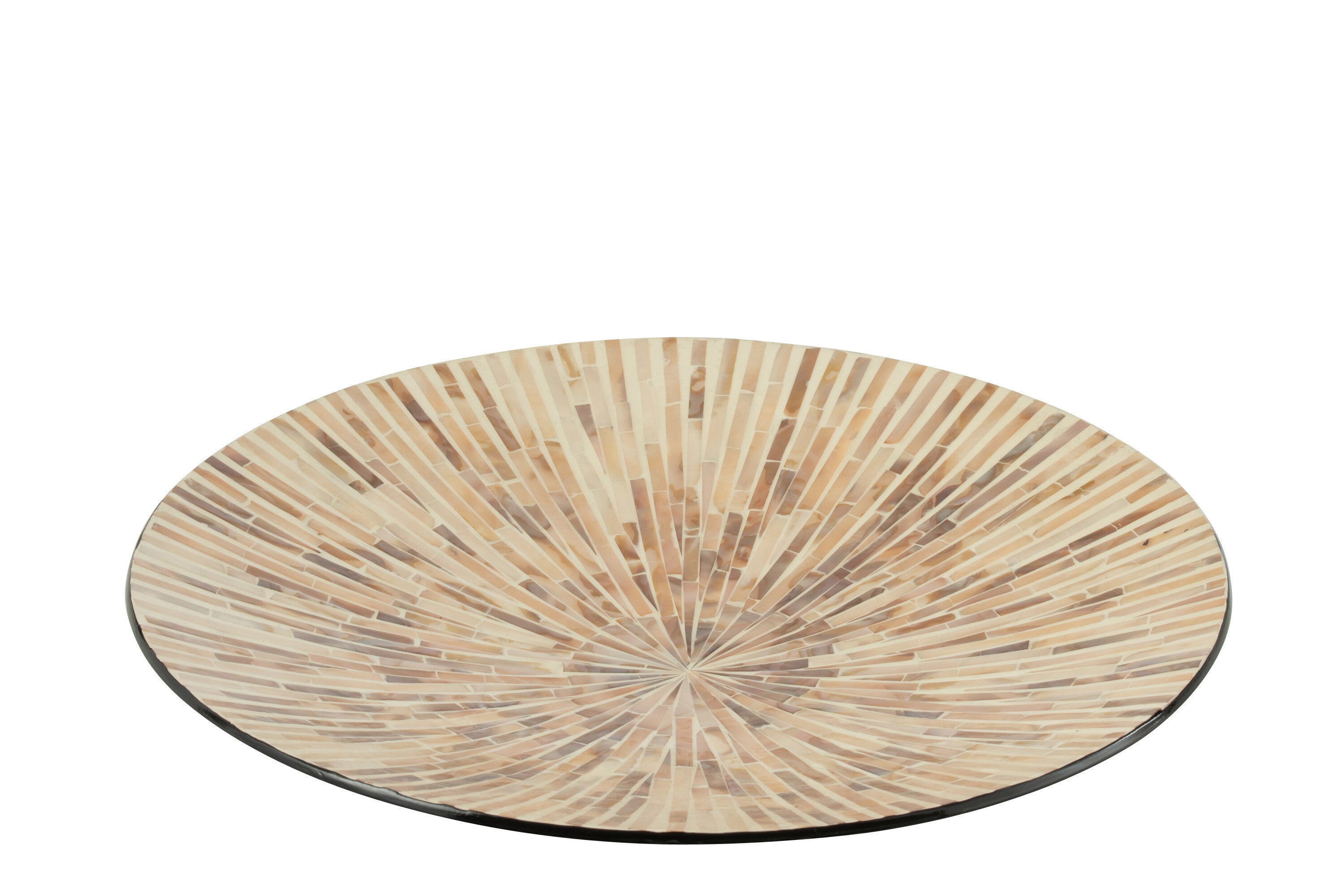 J-Line plateau Nuye Rond - dienblad - karton - beige