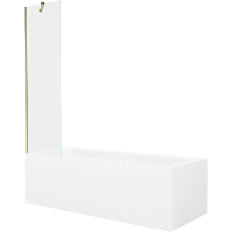 Wanna prostokątna Mexen Cubik 160x70cm z obudową i parawanem 1-skrzydłowym