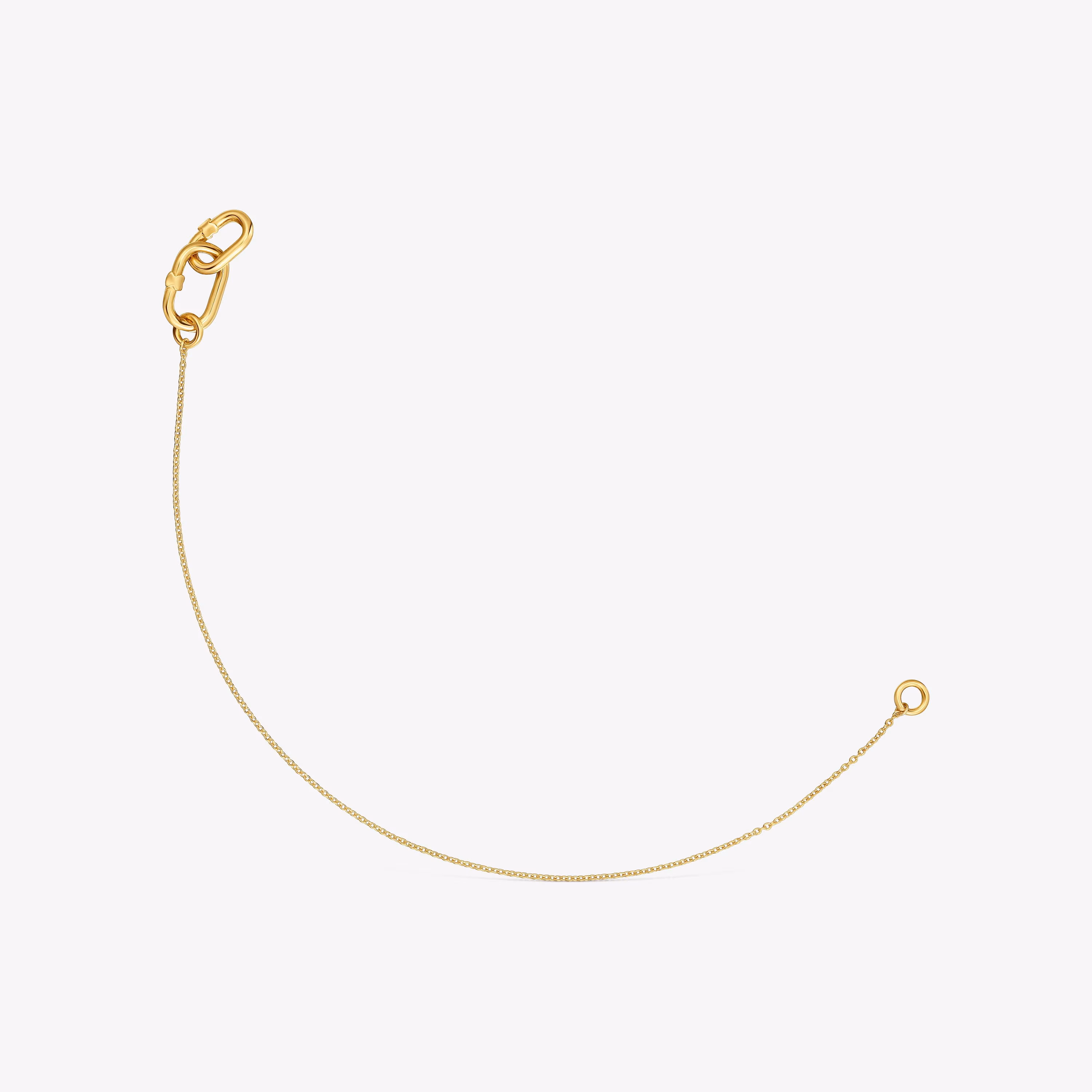 Pulsera cadena de oro doble Hold Oval
