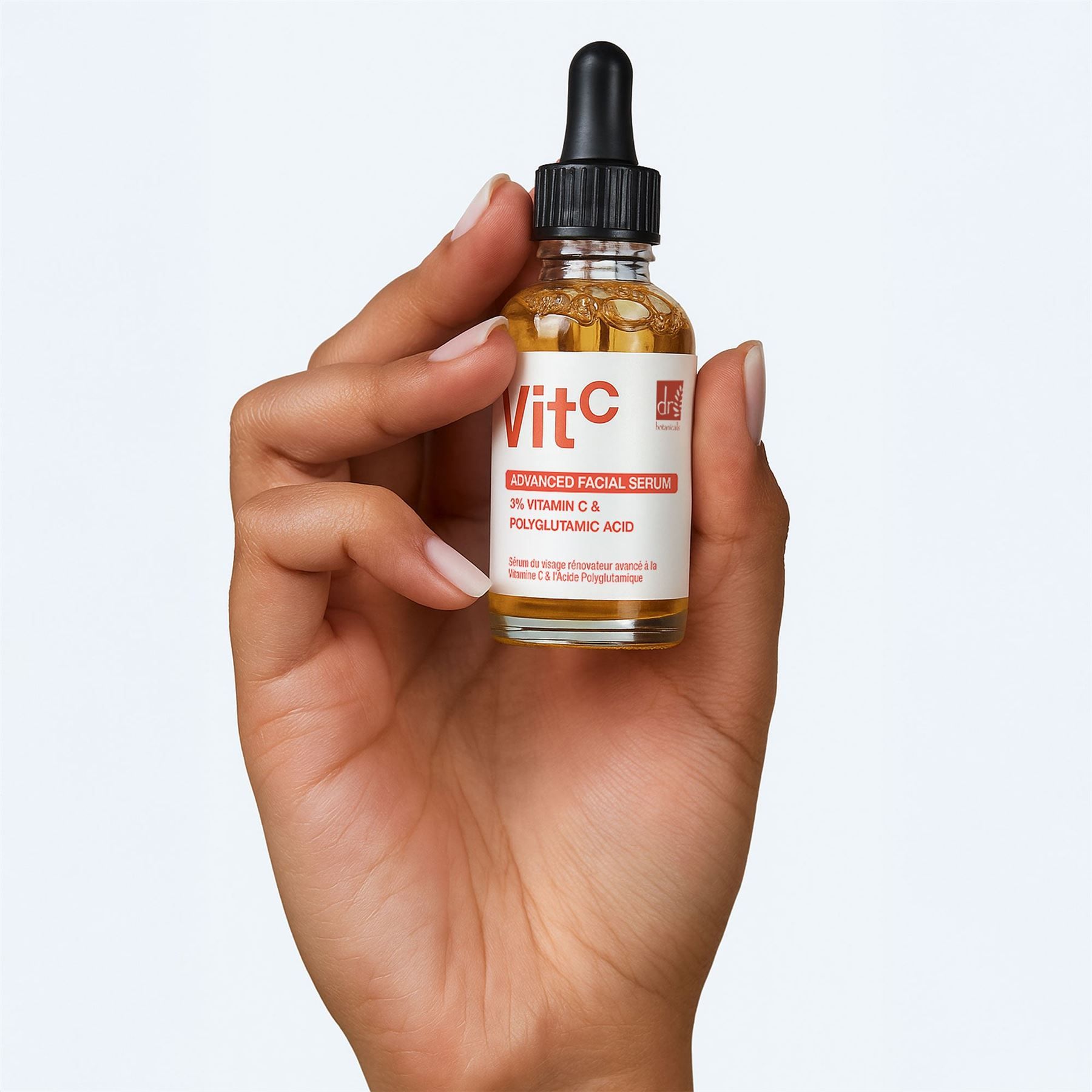 Dr. Botanicals Advanced Facial Anti-Ageing Serum 3% Vitamin C & Polyglutamic Acid 30ml for Brightening and Radiance