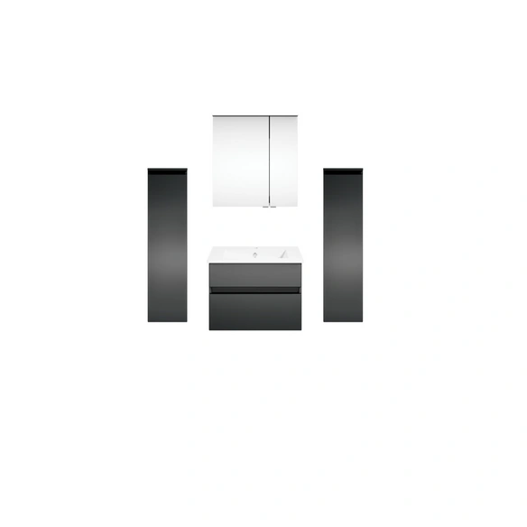 Badmöbel-Set »twenty one«, 5-teilig, Waschbecken BxHxT: 62 x 1,5 x 51 cm, montiert