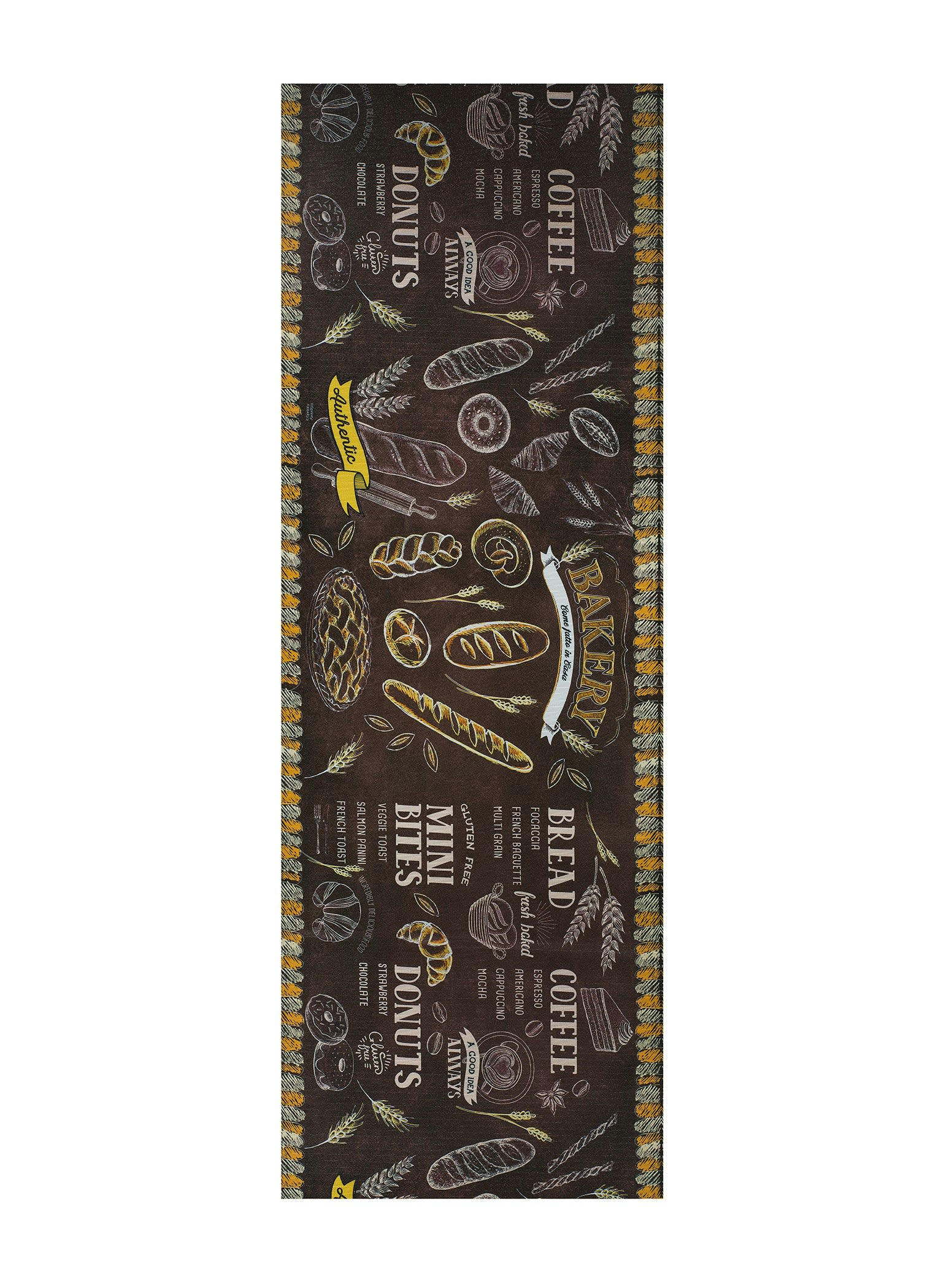 SPRINTY - Tapis de cuisine multicolore design boulangerie, 52X200 cm