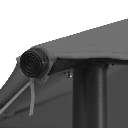 NNEVL Gazebo 4x4x3 m Anthracite 180 g/m&sup2;