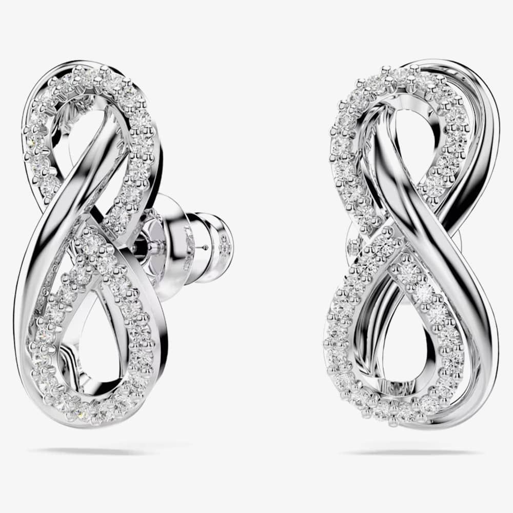 Swarovski Swarovski Hyperbola Rhodium Plated White Infinity Earrings 5687269