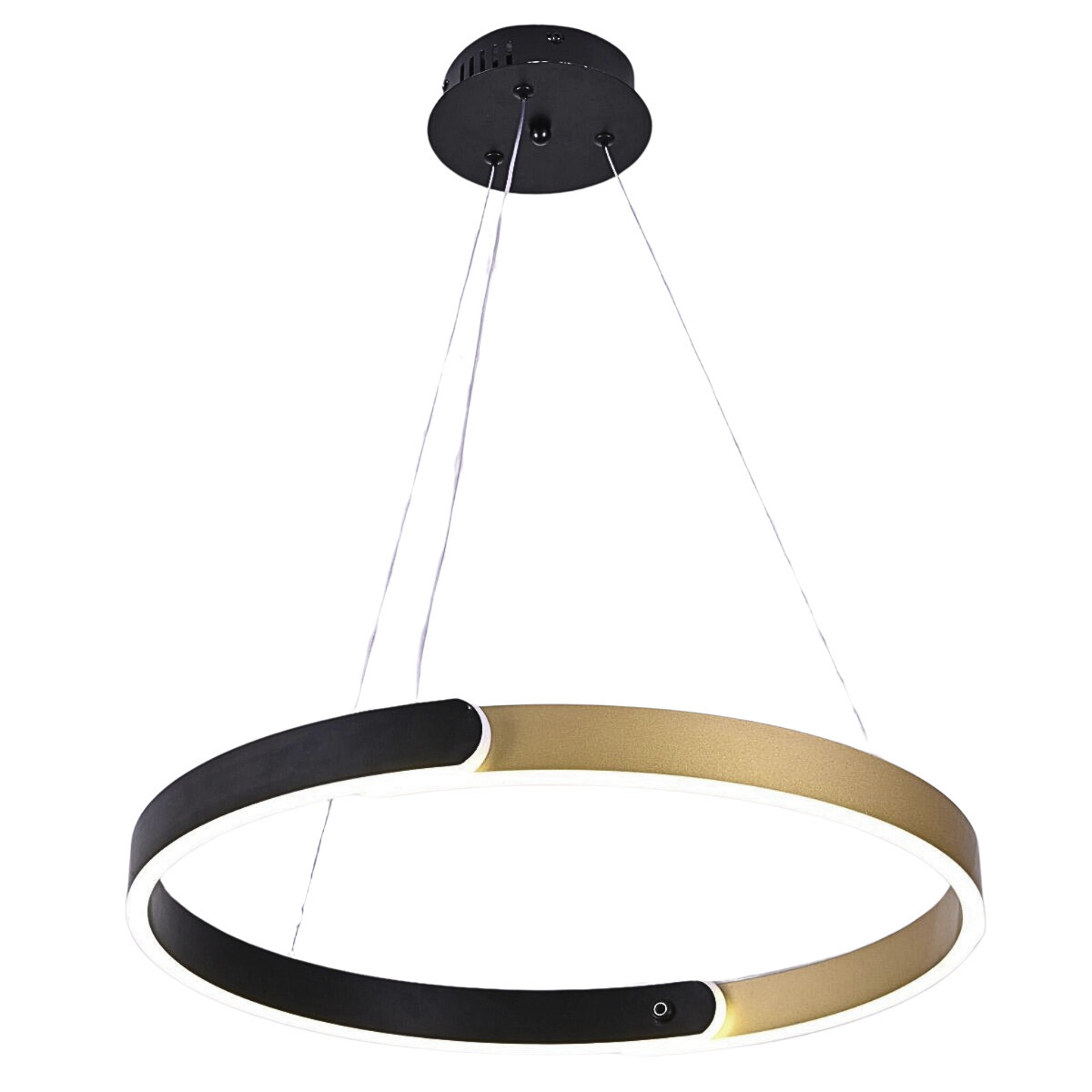 Lampa wisząca Ontario czarno-złota LED 2x36W Neutralna biel 3500lm IdeaLED