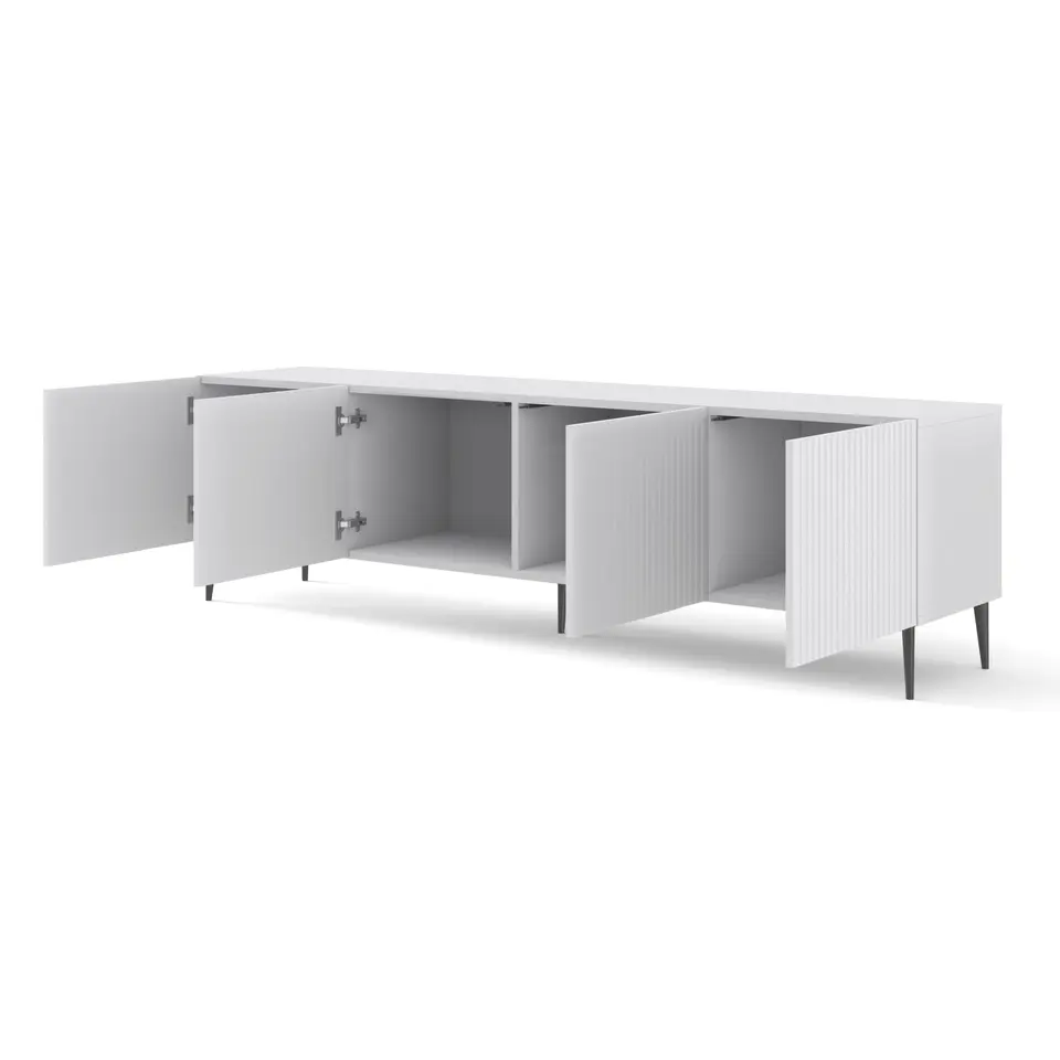 Ravenna B TV-meubel 200 4D gefreesd MDF folie mat