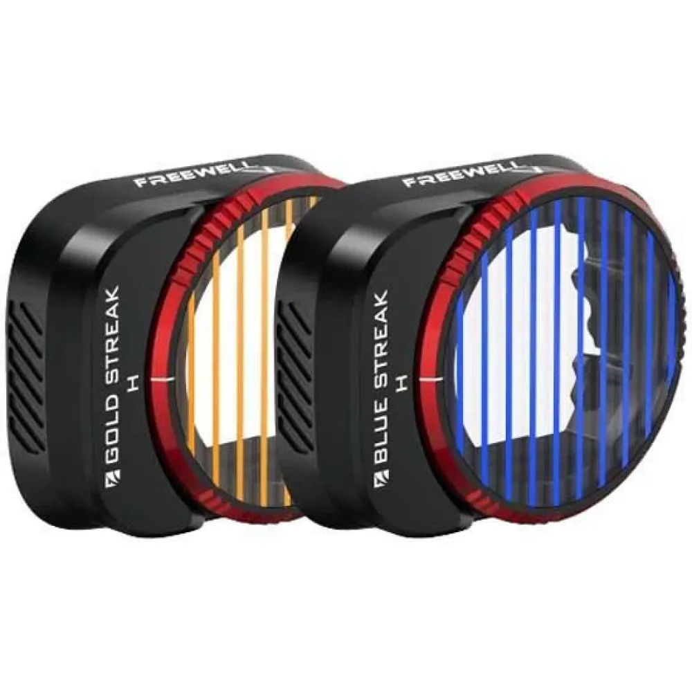 Freewell Gold Blue & Streak Anamorphic Effect Filter for DJI Mini 3 and Mini 3 Pro