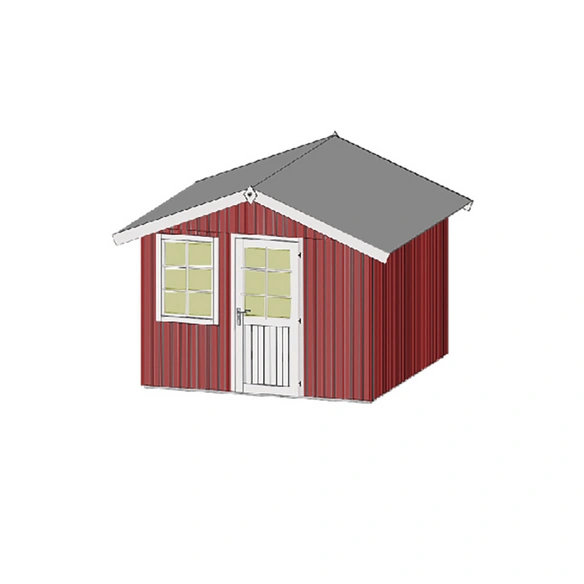 Gerätehaus »Schwedenhaus Gr.1«, BxT: 314 x 302 cm (Aufstellmaße), Satteldach