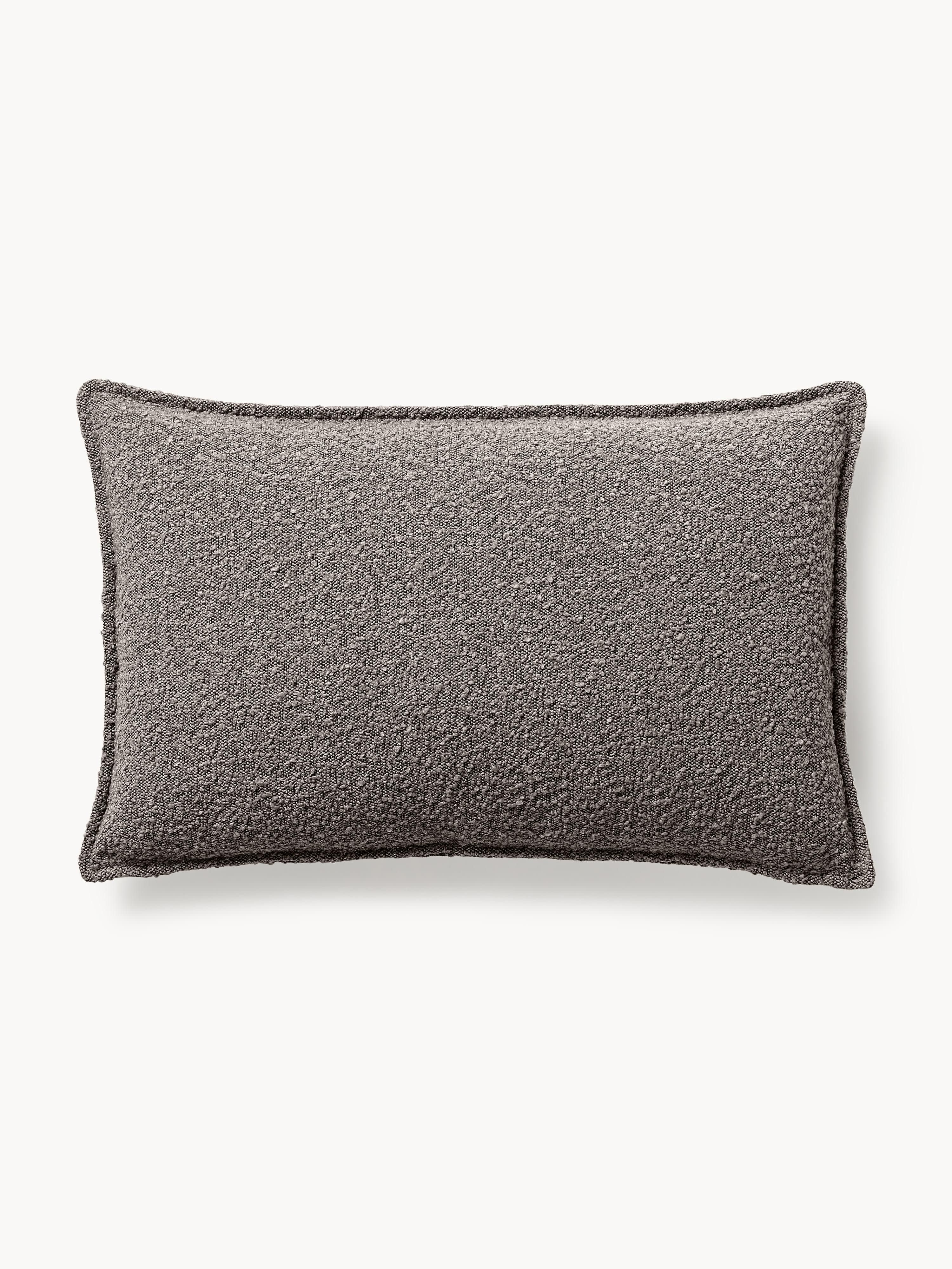 Großes Bouclé-Sofa-Kissen Lennon, 50 x 80 cm