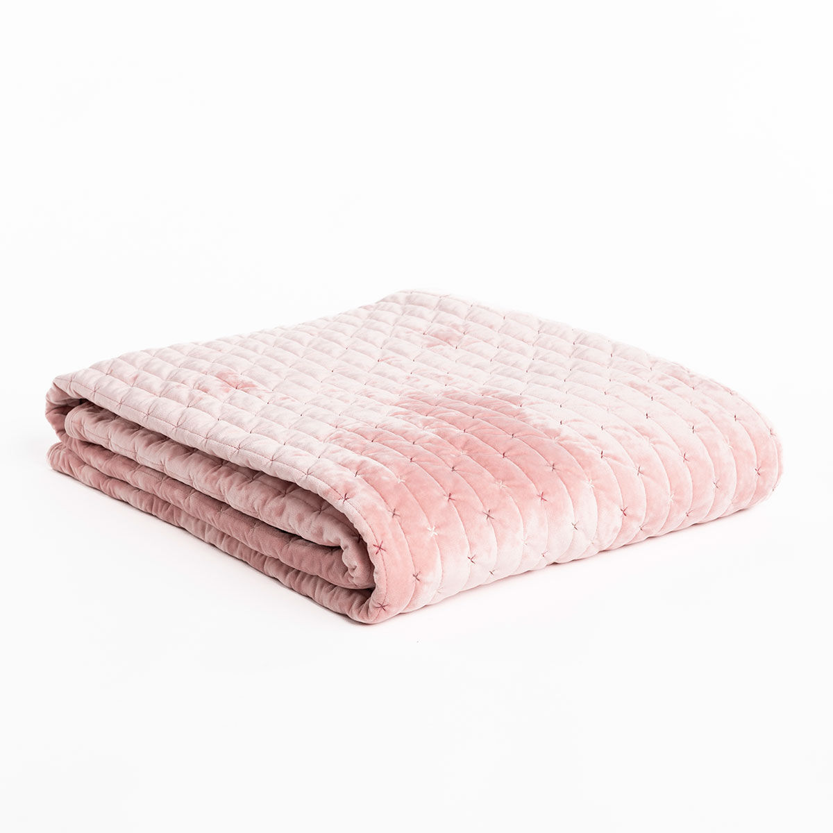 Edredão MIKA rosa em veludo 160x220cm