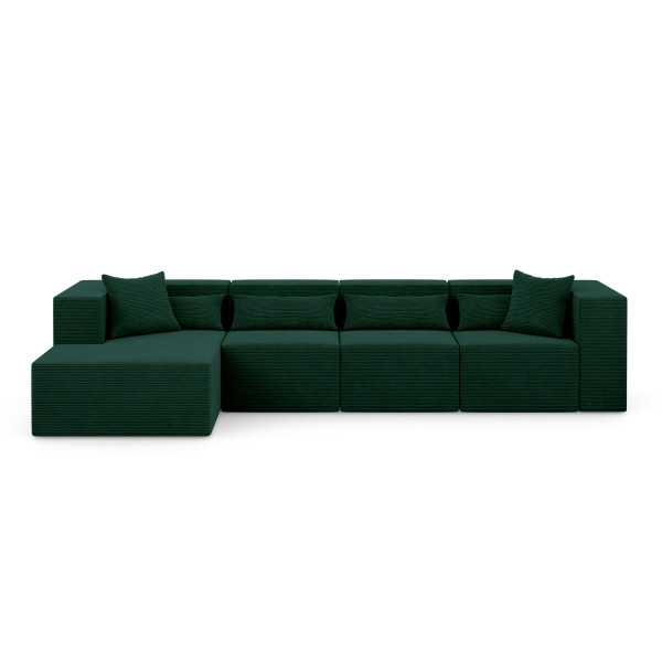 Narożnik modułowy NOVA L MAX -360x180x76cm, Butelkowa Zieleń