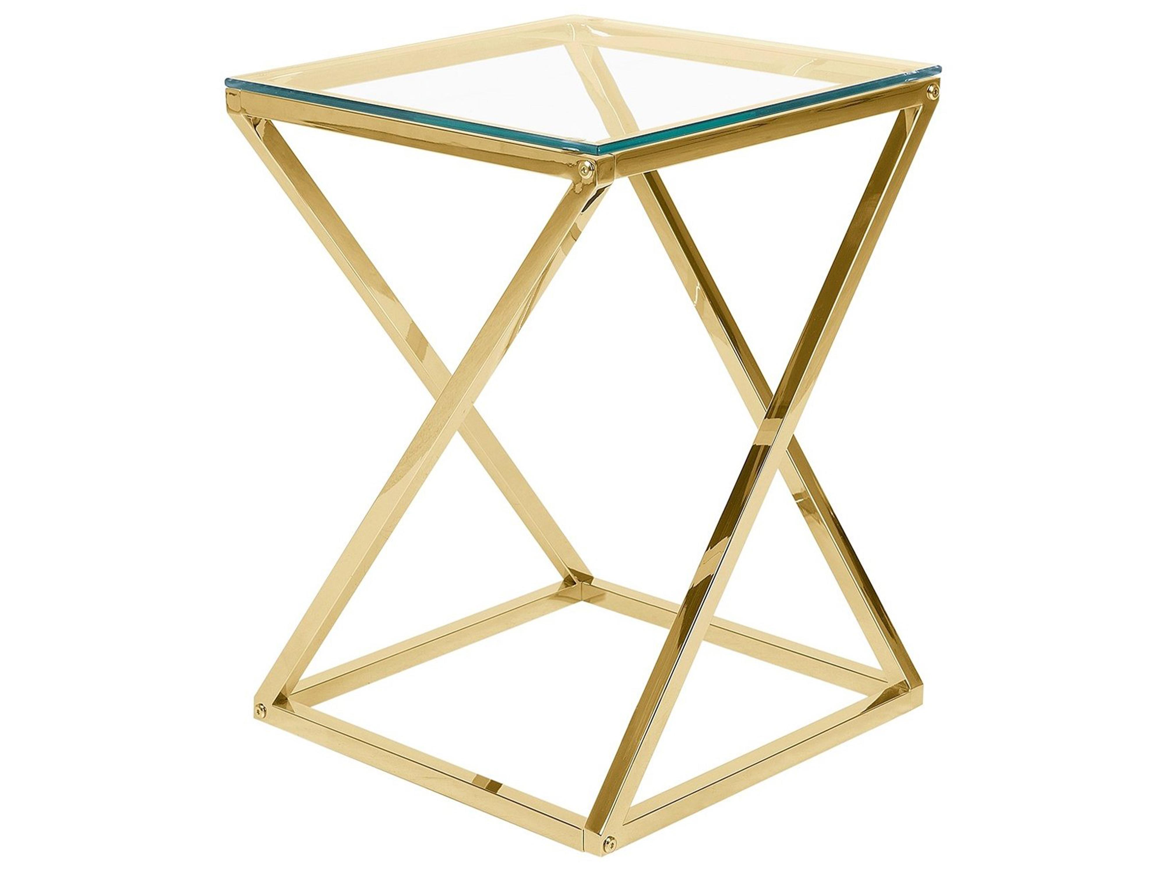 Coffee Table BEVERLY Glass Gold