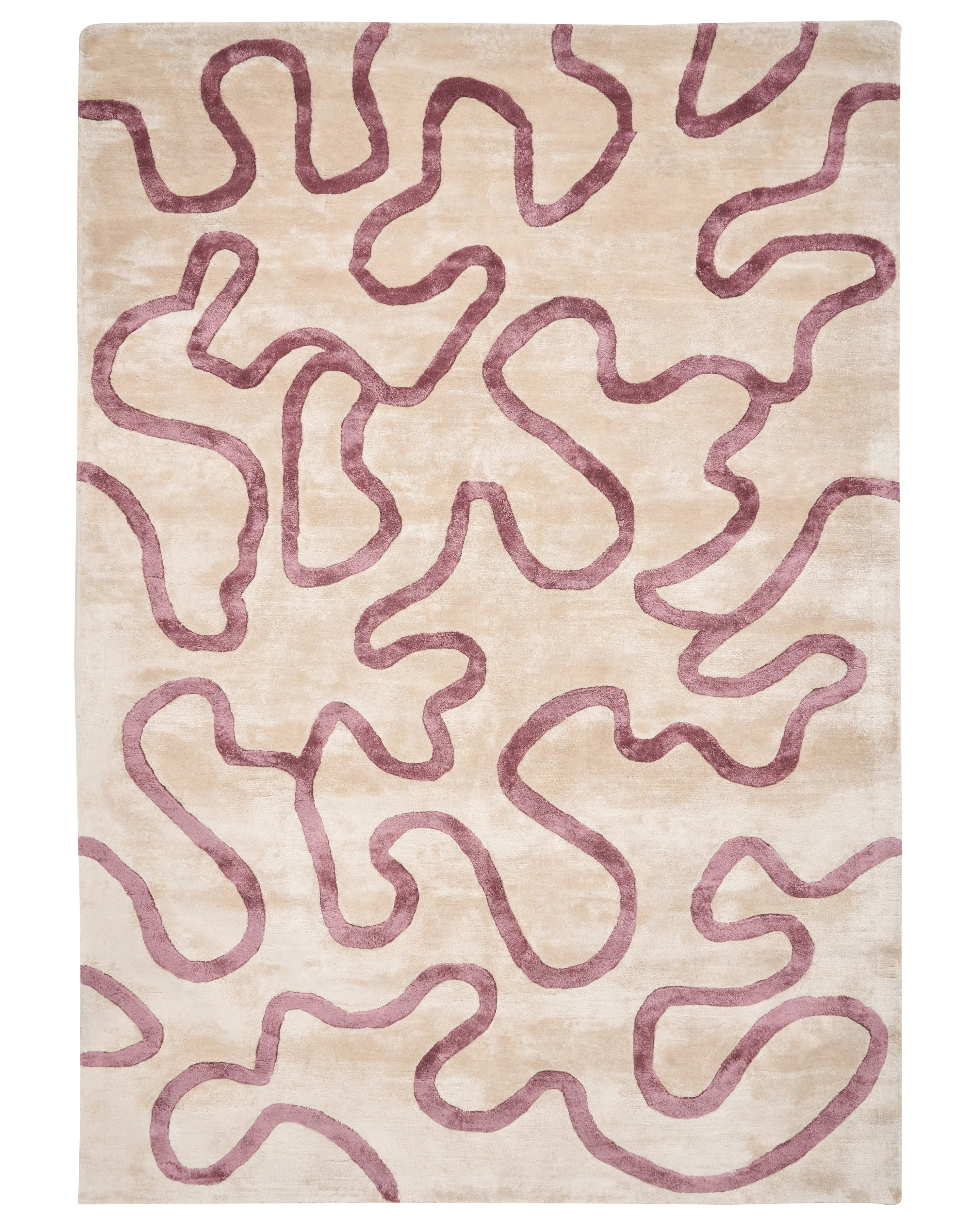 Rug KAPPAR Beige 160 x 230 cm Viscose