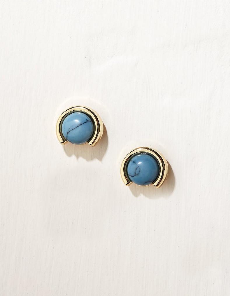 Stone Stud Earrings
