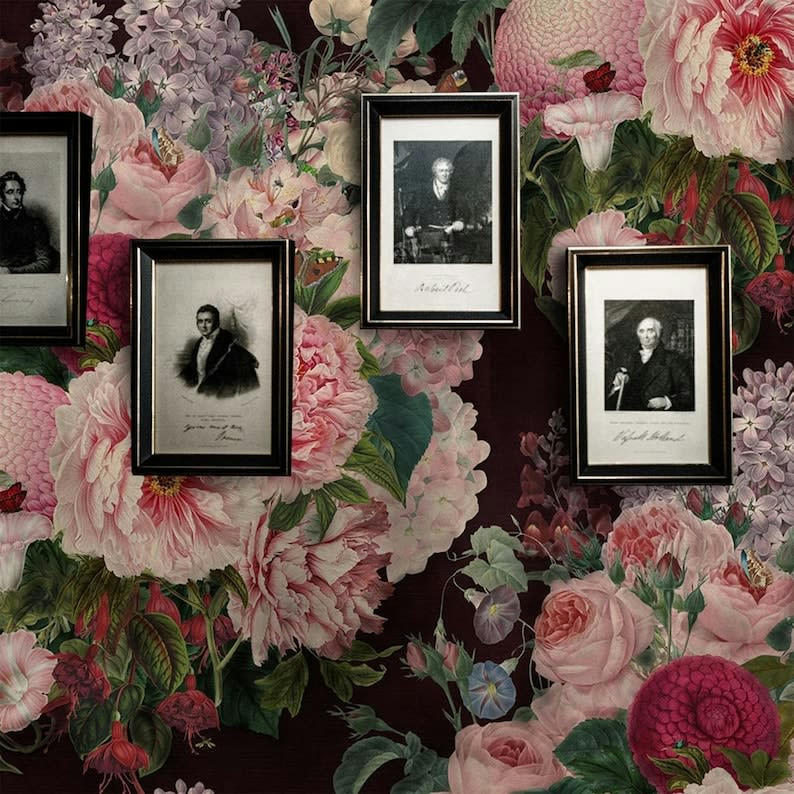 FLOREALI - Papier Peint Velours Floral 250x200 cm